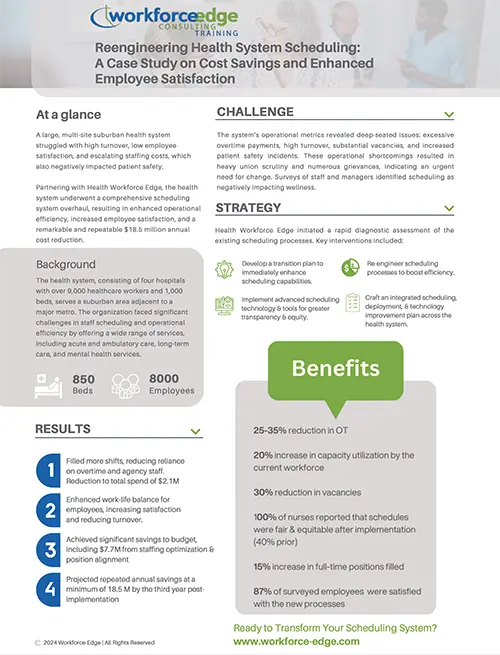 Reengineering Health System Scheduling