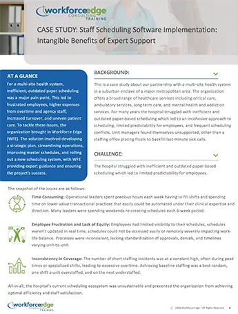 Case Study: Staff Scheduling Software Implementation